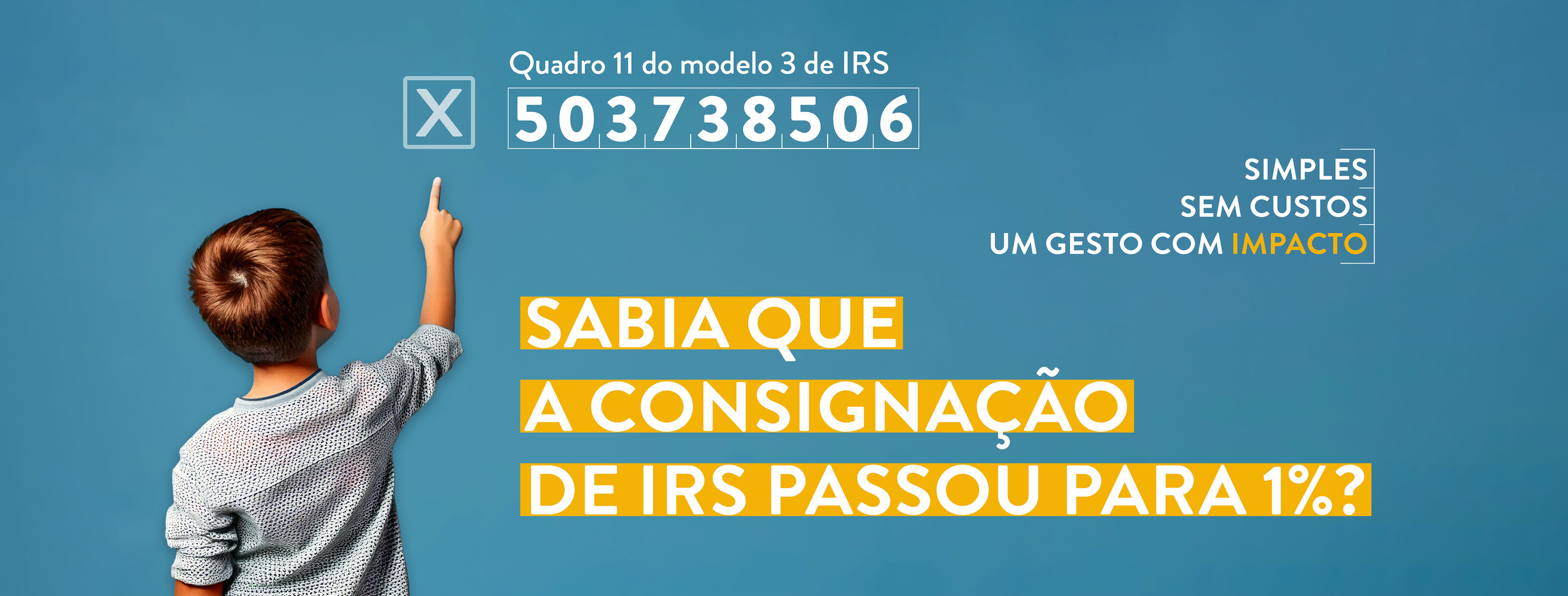 Ao destinar 1% do seu IRS já liquidado à Fundação CEBI, não incorre em qualquer custo: o seu reembolso ou valor a pagar não será afetado. Não receberá menos nem pagará mais.
